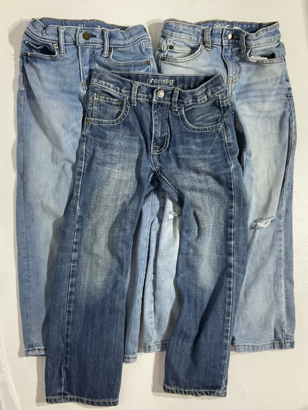 Girls Jean Bundle Sz 7 Gap Greendog Cat & Jack Denim